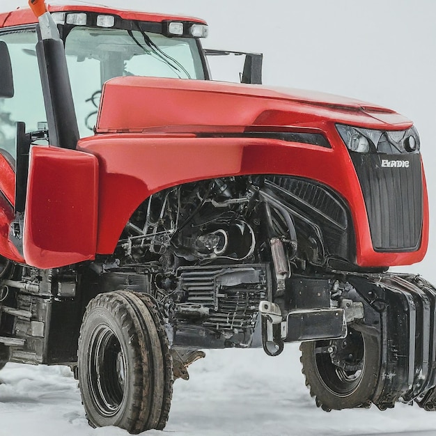 Photo a red tractor with the word ford on the front