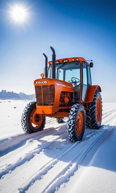 a red tractor with the word quot l quot on the side