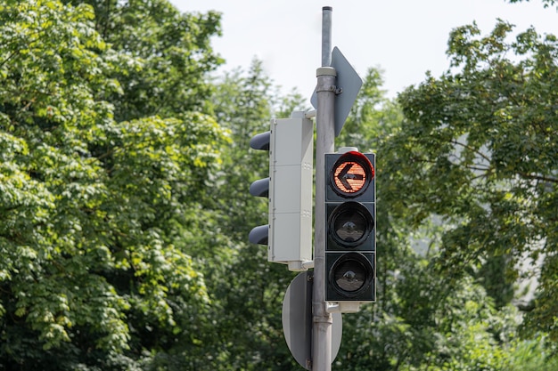 Photo red traffic light signal for moving vehicles