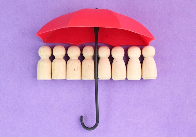 red umbrella and childrens peg doll the concept of child protection the prevention of and respon