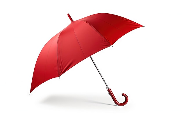 Red umbrella on white background