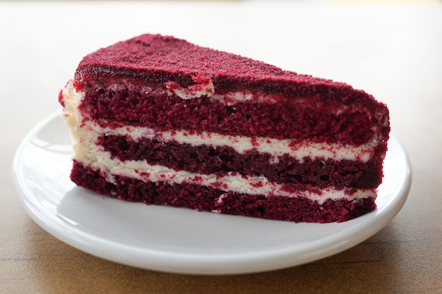 red velvet cake on plate