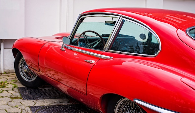 Red vintage car