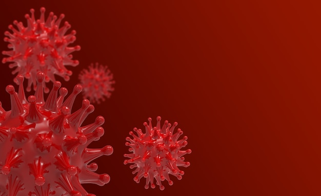 Red virus cells  background