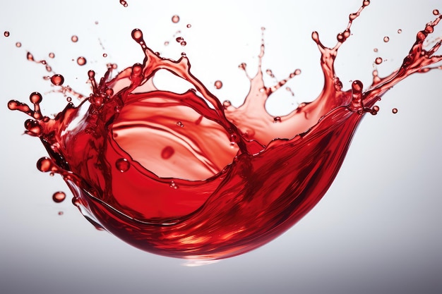 red water liquid splash in sphere professional advertising photograpy