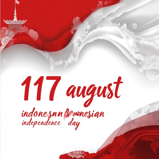 Red and white background of Indonesian independence day