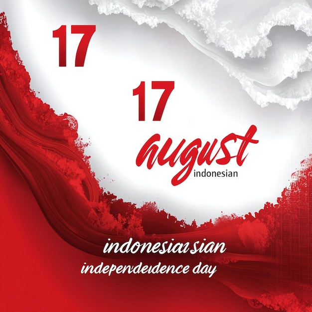 Red and white background of Indonesian independence day