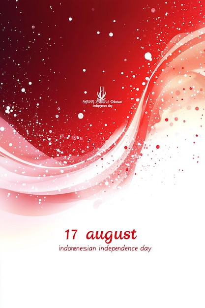 Photo red and white background of indonesian independence day