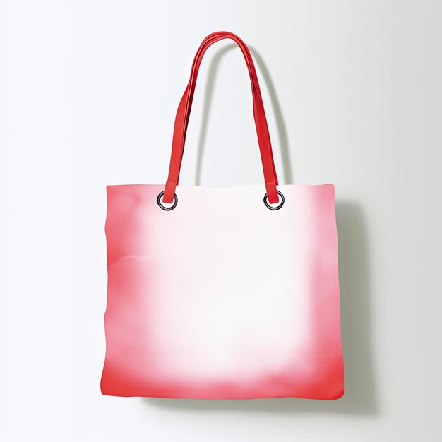 a red and white bag hanging on a wall