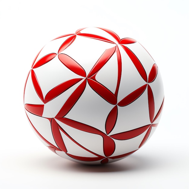 Photo a red and white ball