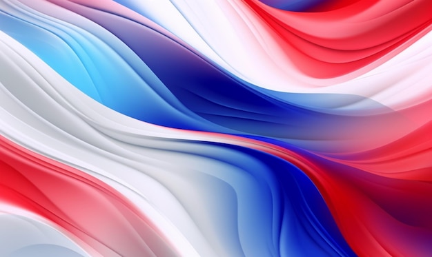 Red white and blue background with a blue wave.