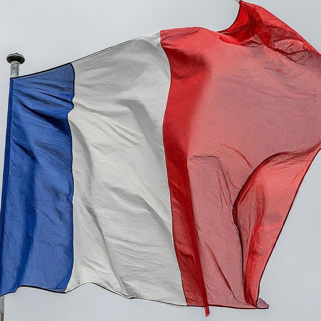 Photo a red white and blue flag with a white stripe