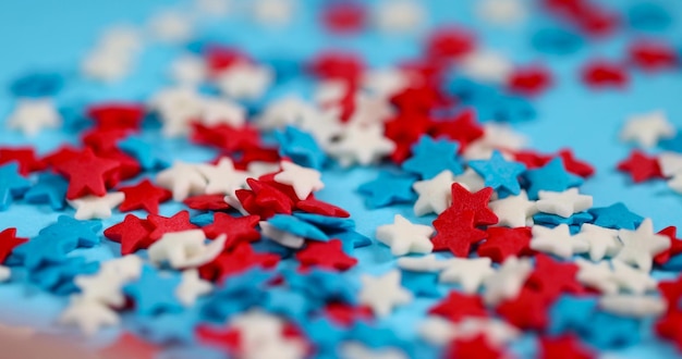 red white and blue stars for decorating desserts