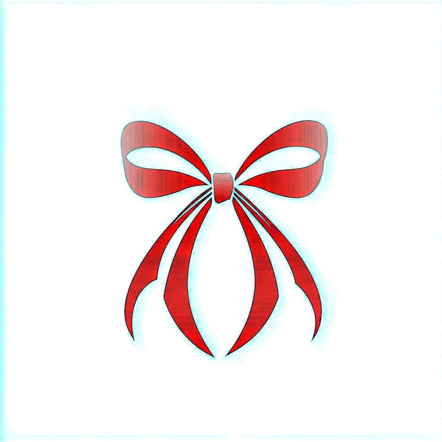 Photo a red and white bow with a ribbon that says quot bow quot