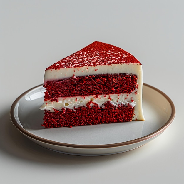 a red and white cake with a red and white frosting