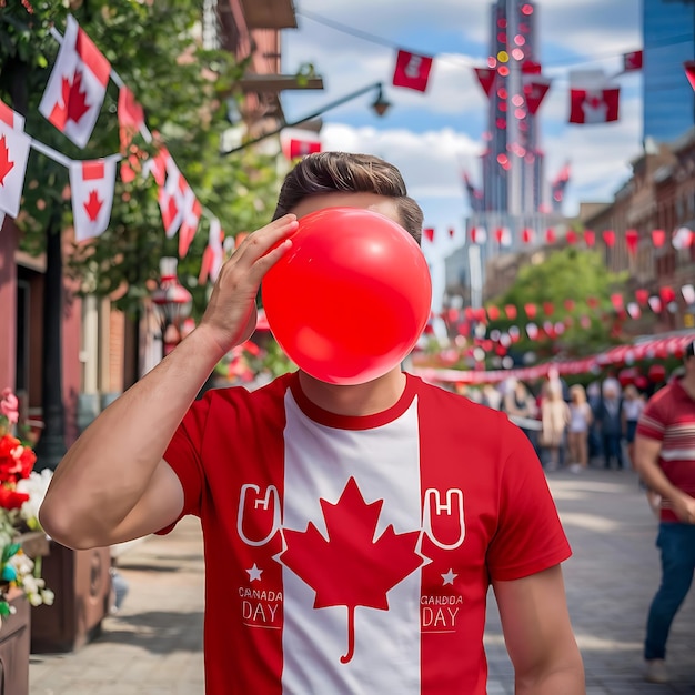 Red and White Canada Day Tshirt