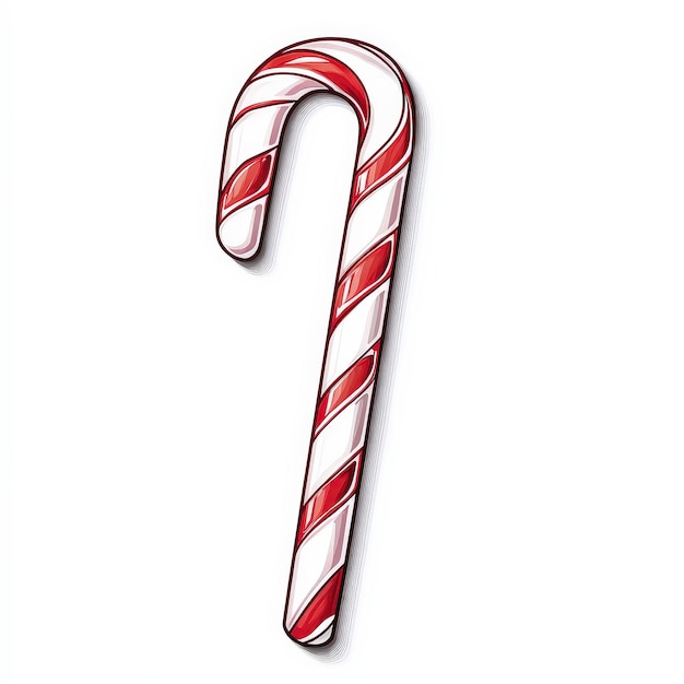 Red and White Candy Cane Illustration