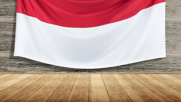 The red and white flag of Indonesian flag