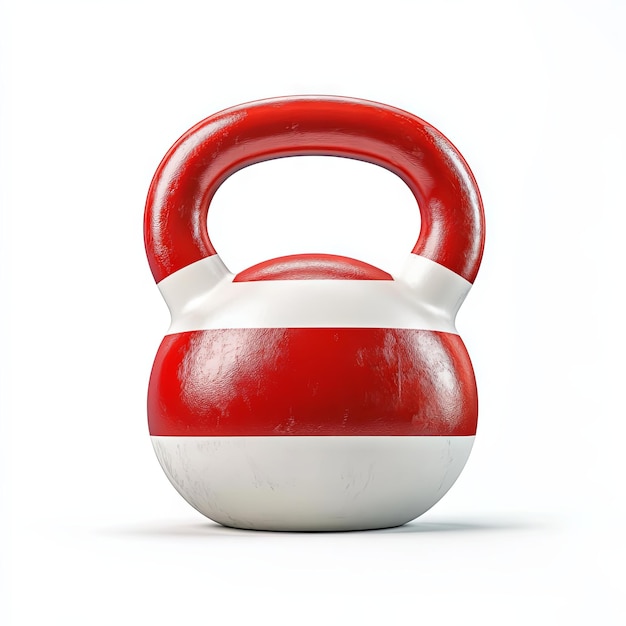 Red and White Kettlebell Fitness Equipment for Strength Training