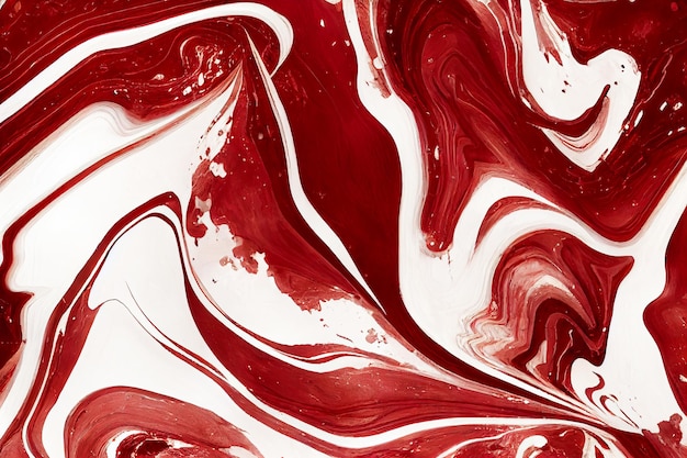 Red and white marble abstract background