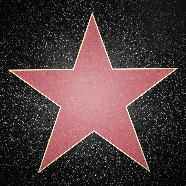 Photo a red and white star of the hollywood walk of fame.