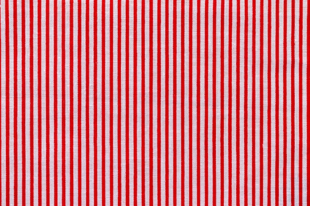 Red and white striped fabric texture