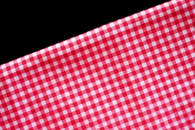 red and white tablecloth