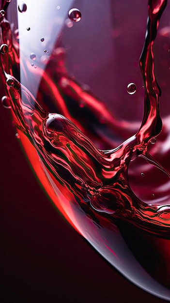 red wine poured into a glass closeup