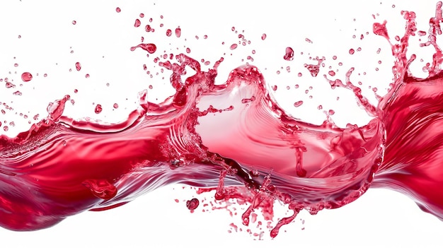 Red wine splashing