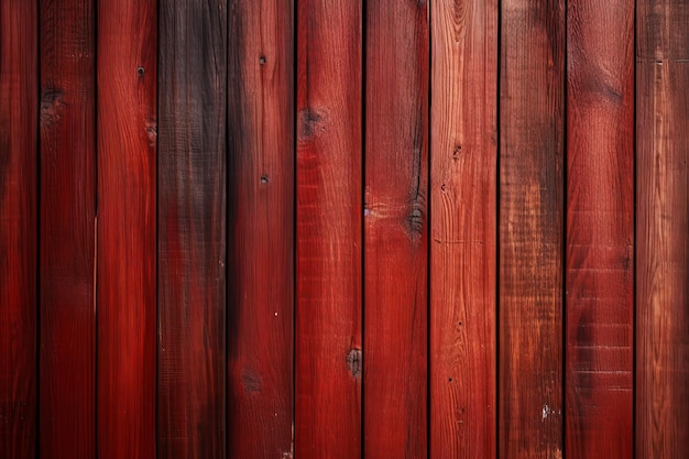 A red wood wall with a dark brown background.