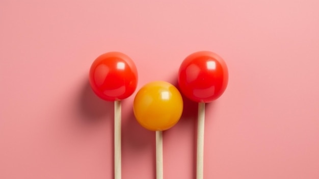 Red and yellow candy isolated