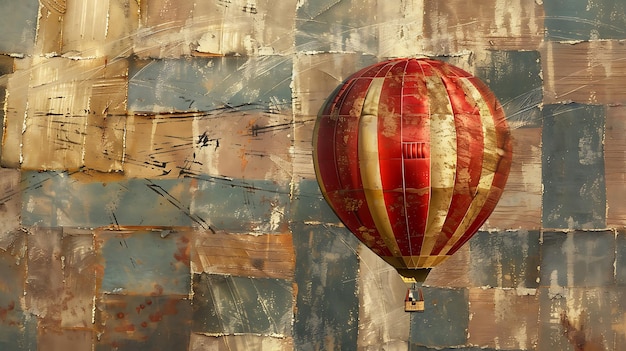 a red and yellow hot air balloon with the number 2 on it