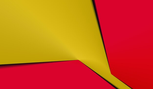 Red and yellow paper origami geometry abstract background