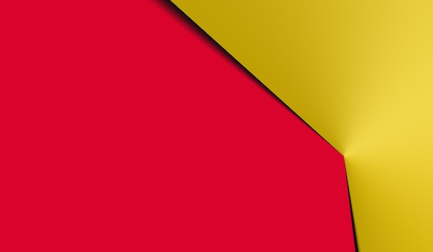 Red and yellow paper origami geometry abstract background