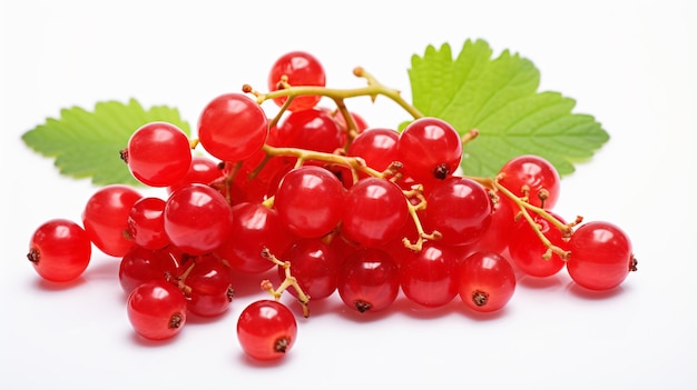 Redcurrant isolated on white background