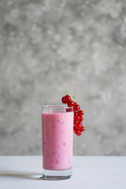 Redcurrant smoothie or milkshake