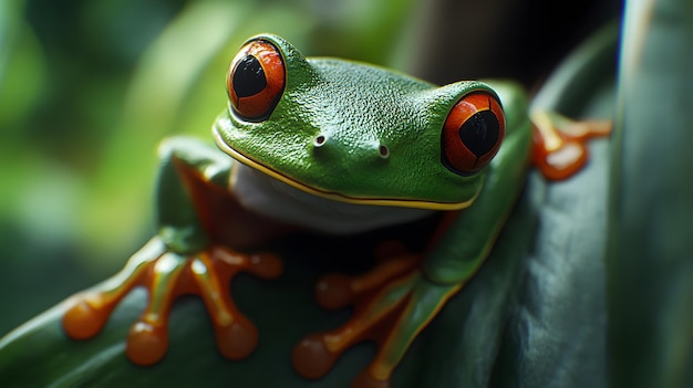 Redeyed Tree Frog Closeup