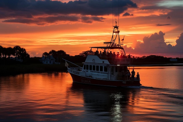 Redfish Dinner Cruise on a Coastal Boat high quality Redfish picture photography