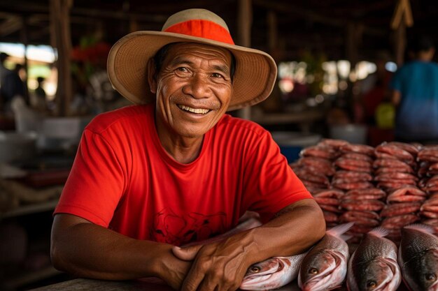 Redfish Vendor at a Local Market high quality Redfish picture photography