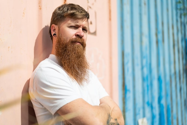 Redhead man with beard