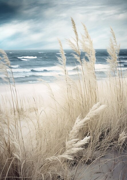 Photo reeds by the ocean by christopher relander photograph