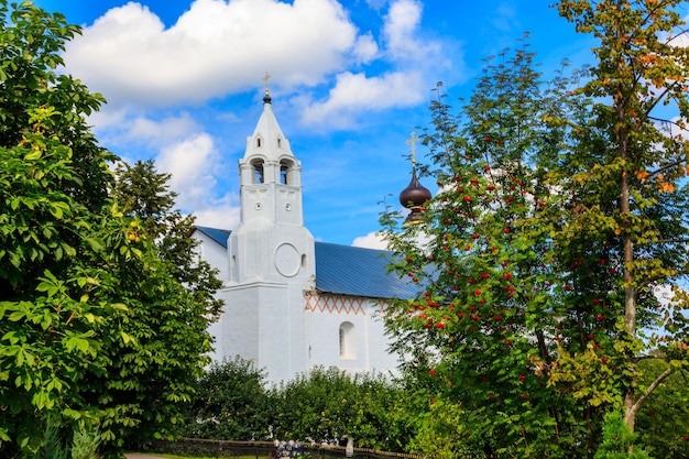 Refectory with Conception church in Intercession Pokrovsky convent in Suzdal Russia Golden ring of Russia