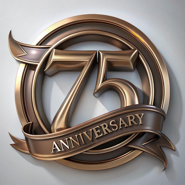 Refined 75th Anniversary Badge Design for Posters and Packaging