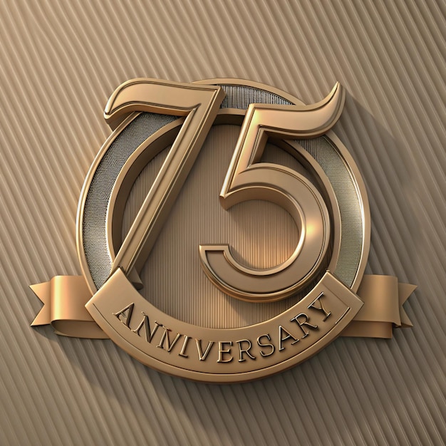 Refined 75th Anniversary Badge Design for Posters and Packaging