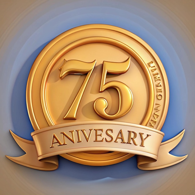 Refined 75th Anniversary Badge Design for Posters and Packaging