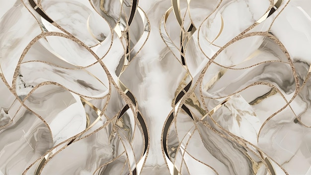 Refined Marble and Gold Wallpaper Elegant Abstract Image