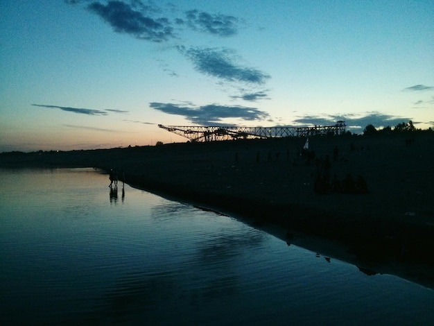 Reflection of clouds in sea