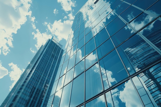 Reflective Skyscrapers and Business Office Buildings