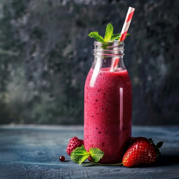 Refreshing Blend Strawberry Mint Smoothie