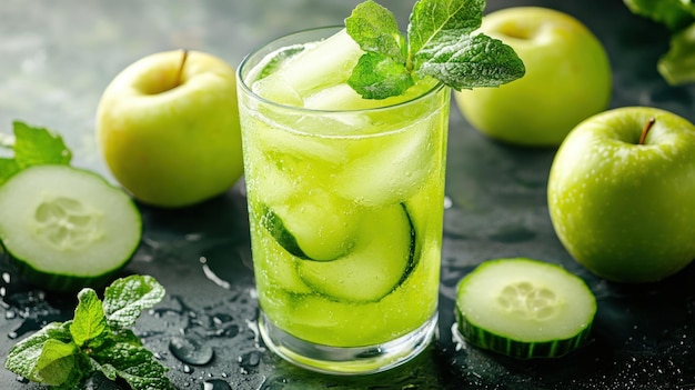 Refreshing Cucumber and Apple Drink